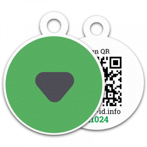 QR code pet id tags with green logo | Animal-id.net