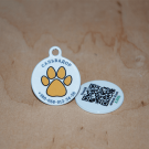 Social QR pet id tag Adopt