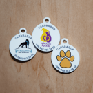 Social QR pet id tag Adopt