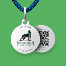 Social QR pet id tag Pitbull Help