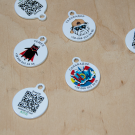 Designer QR pet id tag WOW