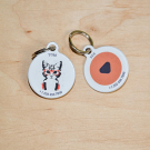 QR pet id tag, a pet tag Disco cat | Animal-id.net