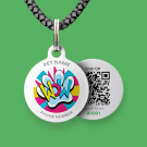 QR pet id tag WOW