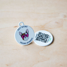 Designer QR Pet ID Tag Hero