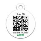 QR паспорт-адресник с оранжевым лого | Animal-id.net