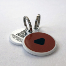 QR паспорт-адресник с оранжевым лого | Animal-id.net