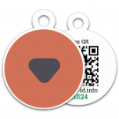 QR паспорт-адресник с оранжевым лого | Animal-id.net