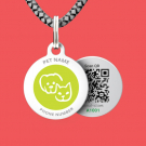 Social QR pet id tag "Happy Animals"