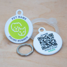 Social QR pet id tag "Happy Animals"