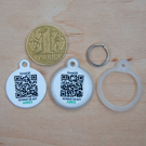 Social QR pet id tag "Happy Animals"