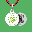 Social QR pet id tag "Friendly Paw"