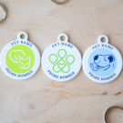 Social QR pet id tag "Friendly Paw"