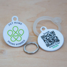 Social QR pet id tag "Friendly Paw"