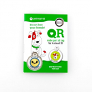 Designer QR pet id tag Vampire Bat