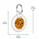 Designer QR pet id tag Happy Halloween