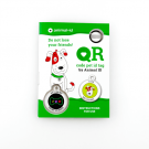 Designer QR Pet ID Tag Bingo Bone