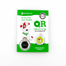 Designer QR pet id tag Bingo Bone