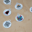 Designer QR pet id tag WOW