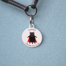 Designer QR pet id tag Super cat