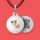 Designer QR pet id tag Funny Dog