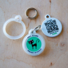 Designer QR pet id tag Miss Meow