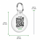 Designer QR pet id tag Perfect Bow