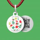 Designer QR pet id tag Christmas gift