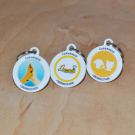 Social QR pet id tag Happy paw | Animal-id.net
