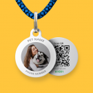 QR pet id tags with a photo of your choice | Animal-id.net