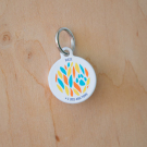 QR code pet id tags with Paw design | Animal-id.net