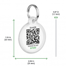 Designer QR pet id tag Superpower