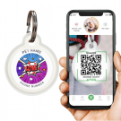 Designer QR pet id tag The four-legged chemistry