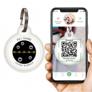 Designer QR pet id tag Defender with a tail