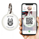 Designer QR pet id tag Watch out!