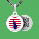 Designer QR pet id tag Freedom