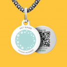 Blue Paws with pet name and phone