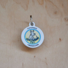 Social QR pet id tag, pet tag Happy Dog | Animal-id.net