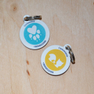 Social QR pet id tag, pet tag Sirius | Animal-id.net