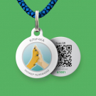Social QR pet id tag, pet tag Give a paw, friend | Animal-id.net