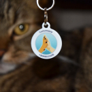 Social QR pet id tag, pet tag Give a paw, friend | Animal-id.net