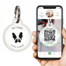 Designer QR pet id tag Mate