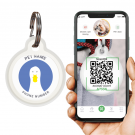 Designer QR pet id tag The goose on the loose