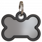 Custom engraved QR-Tag Bone mettal