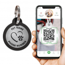 Engraved QR pet tag Together forever