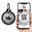 Engraved QR pet tag Princess Girl