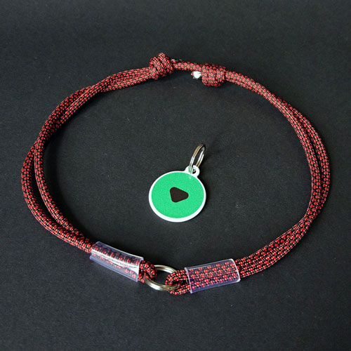 Tag collar red M