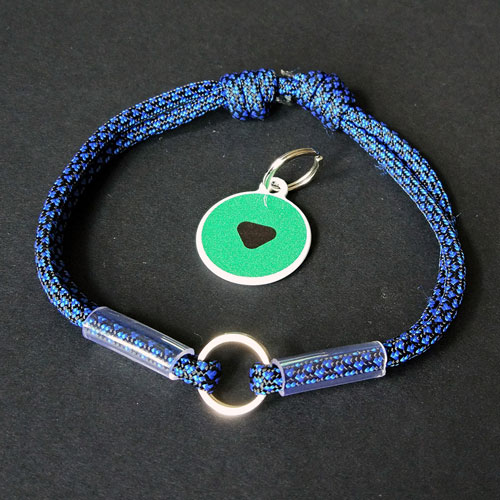 Tag collar blue S