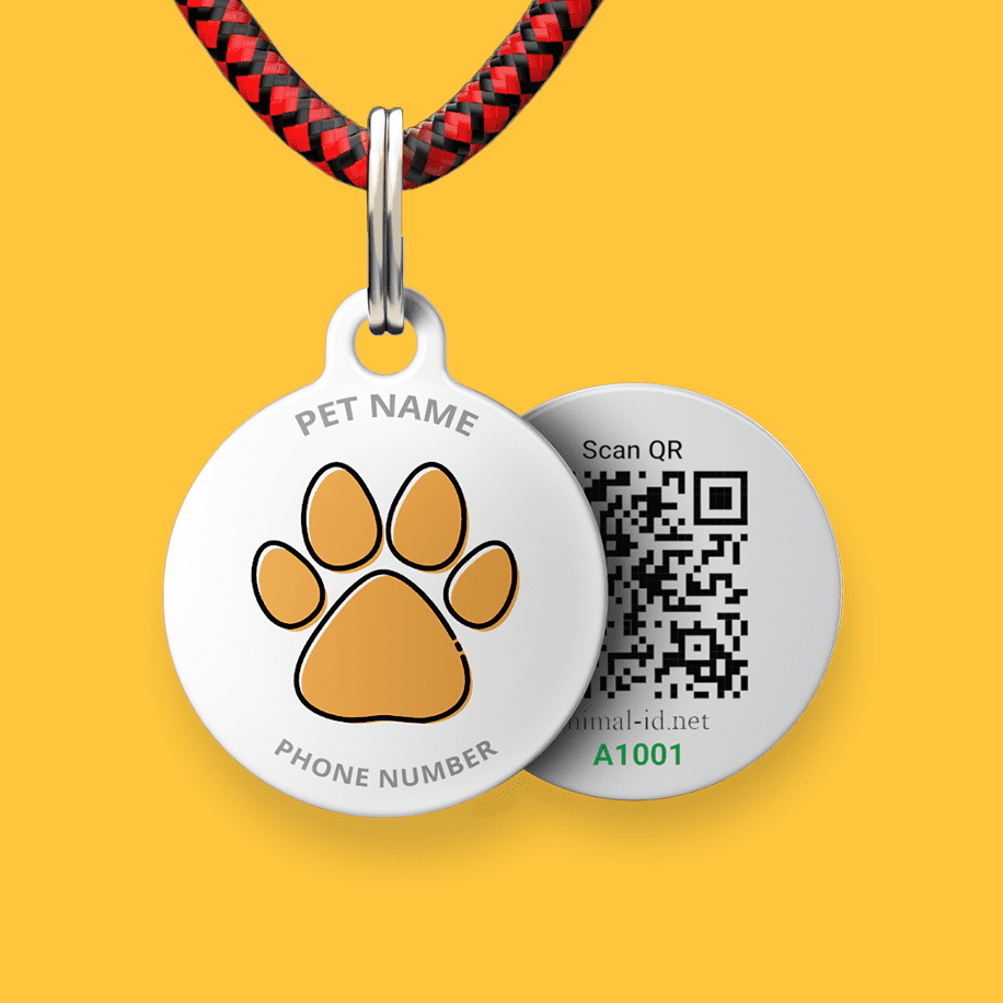 Social QR pet id tag Adopt