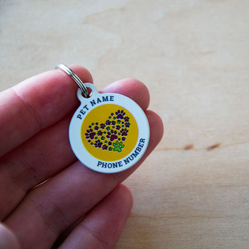 Designer QR pet tag Your heart