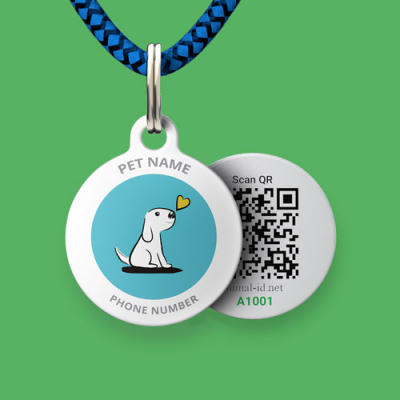 QR pet id tag Love | Animal-id.net